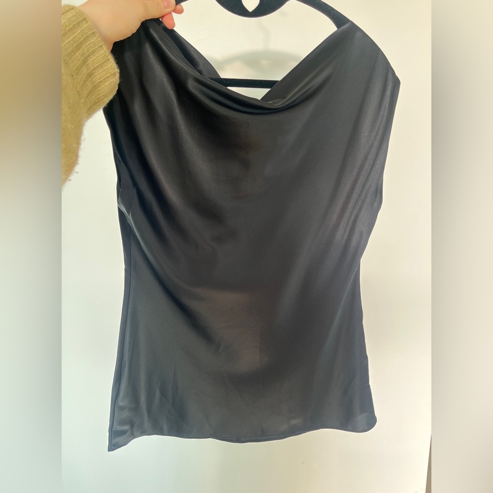 NWT Theory silk draped boatneck sleeveless top